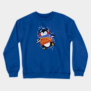 Kawaii little Ice Skating Penguin Crewneck Sweatshirt